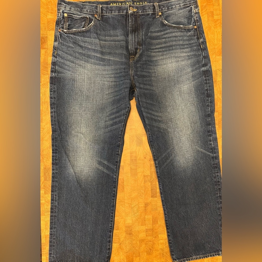 American Eagle Outfitters Men's Dark Blue Relaxed Jeans 44x32